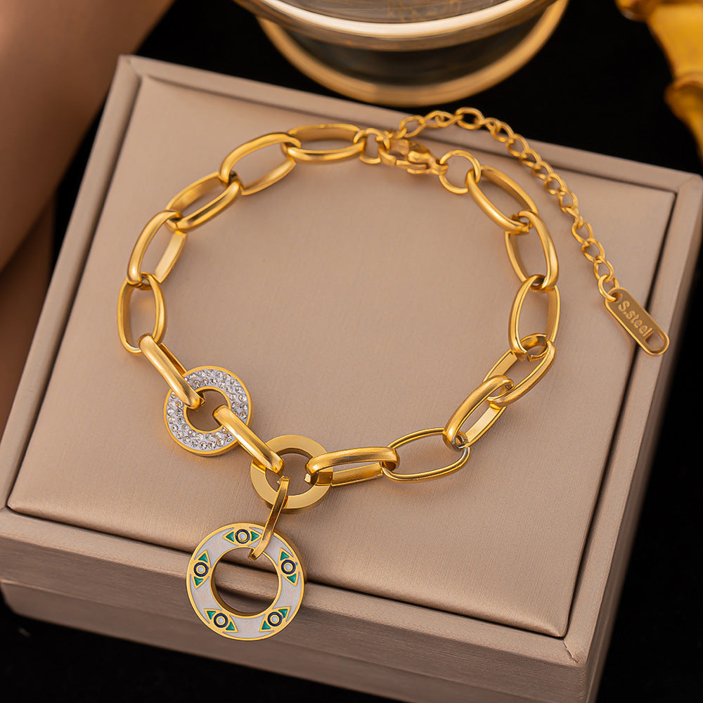 Brazalete de acero de titanio pintado al aceite de acero inoxidable al por mayor